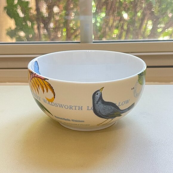 New Fringe Studio Mug Cup Yellow Rose Blue Butterfly Bird Barnes & Noble - Picture 2 of 8